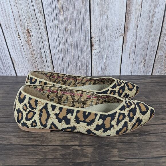 Skechers Cleo Claw Leopard Print Comfort Flats Memory Foam Slip ons Women's 6.5 - Picture 3 of 9